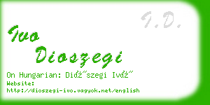 ivo dioszegi business card